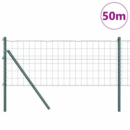 Recinzione con Posto Verde 0,4 x 50 m Acciaio e PVC