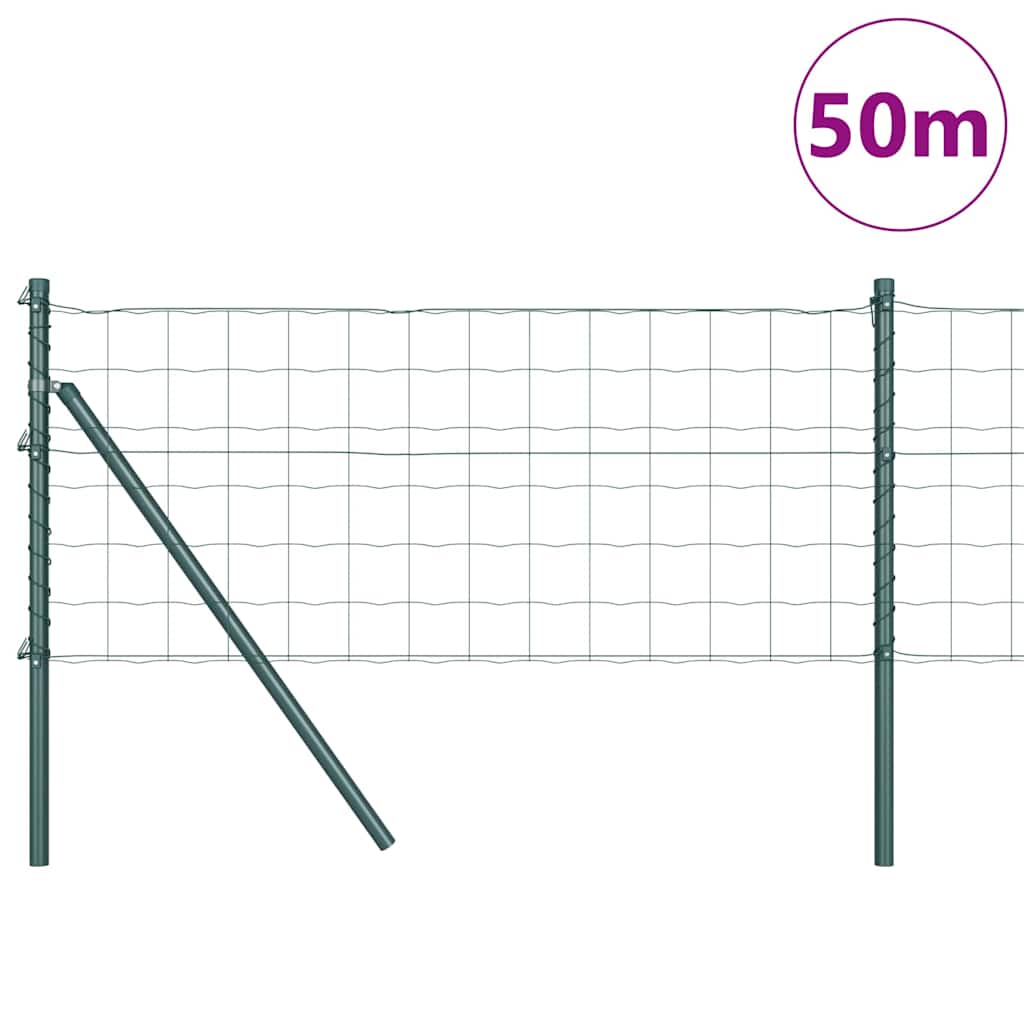 Recinzione con Posto Verde 0,6 x 50 m Acciaio e PVC