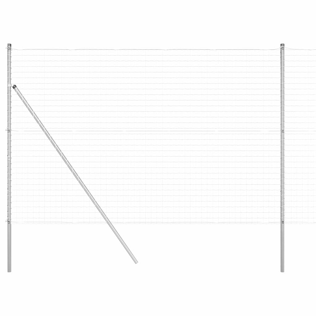 Recinzione con Posto Argento 1,5 x 10 m Acciaio e PVC