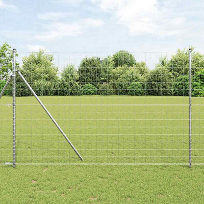 Recinzione con Posto Argento 1,5 x 10 m Acciaio e PVC