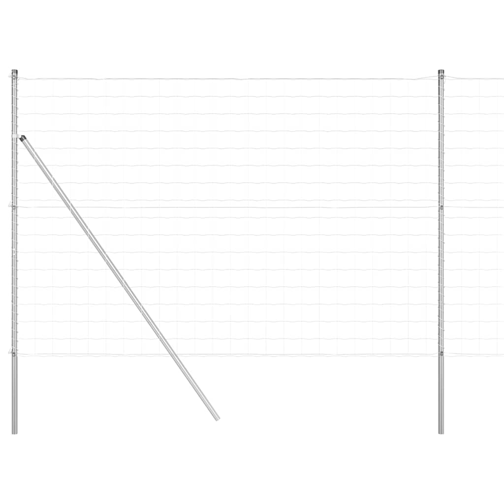 Recinzione con Posto Argento 1,5 x 10 m Acciaio e PVC