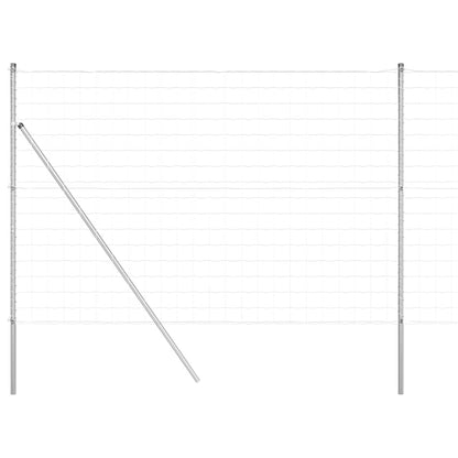 Recinzione con Posto Argento 1,6 x 10 m Acciaio e PVC