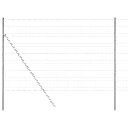 Recinzione con Posto Argento 1,5 x 10 m Acciaio e PVC