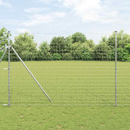 Recinzione con Posto Argento 1,6 x 10 m Acciaio e PVC
