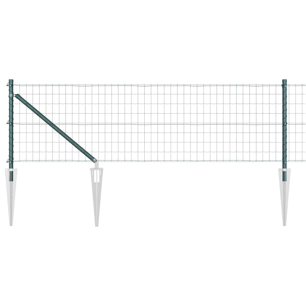 Recinzione con Posto Verde 0,8 x 25 m Acciaio e PVC