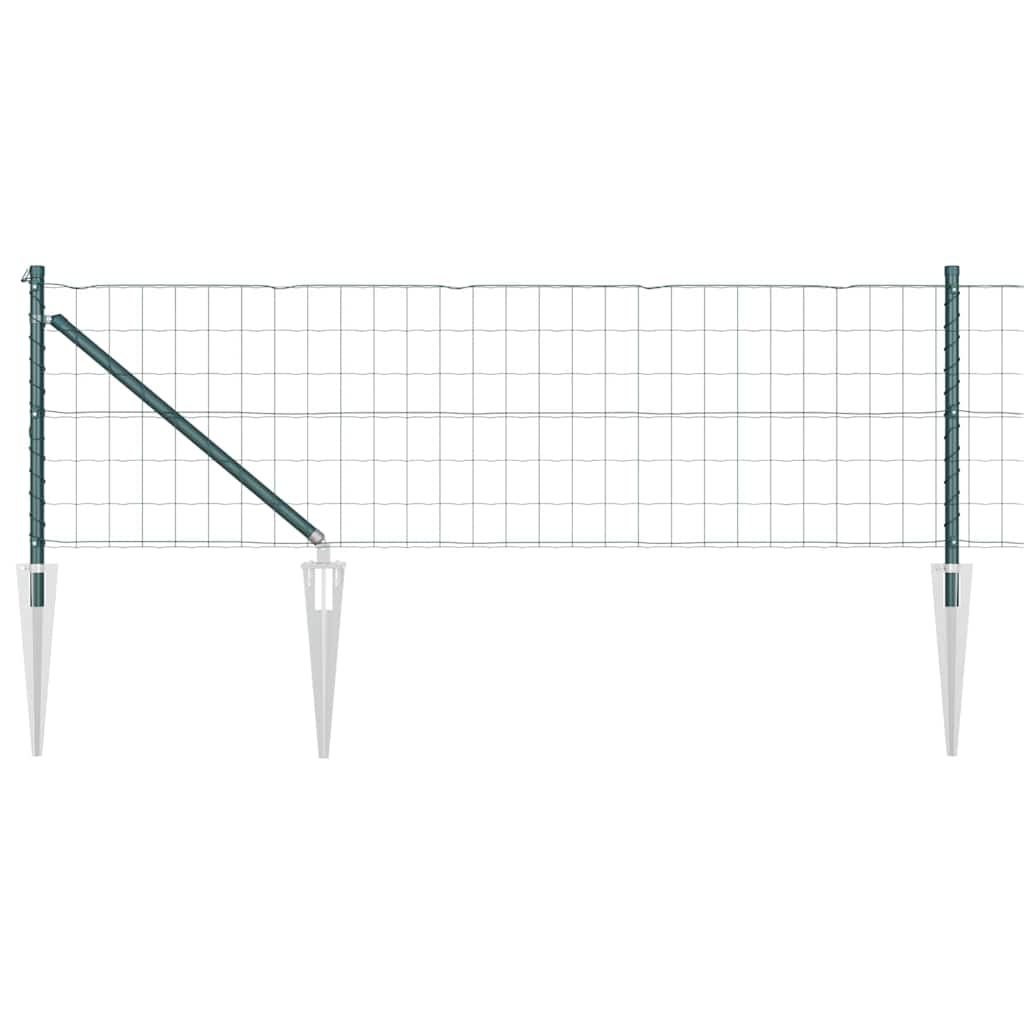 Recinzione con Posto Verde 0,4 x 25 m Acciaio e PVC