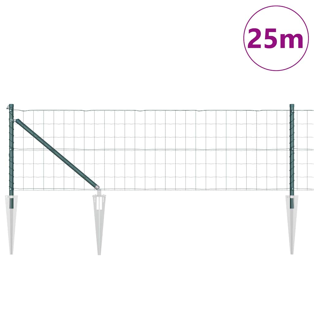 Recinzione con Posto Verde 0,4 x 25 m Acciaio e PVC