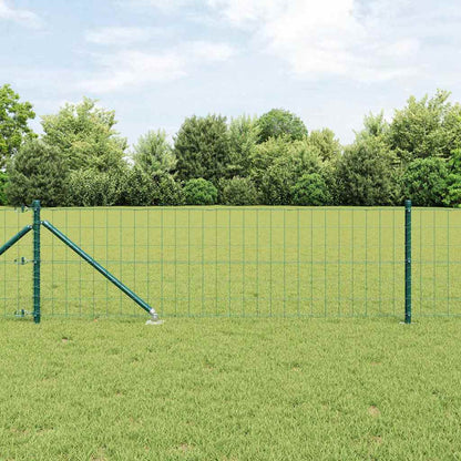 Recinzione con Posto Verde 0,8 x 25 m Acciaio e PVC