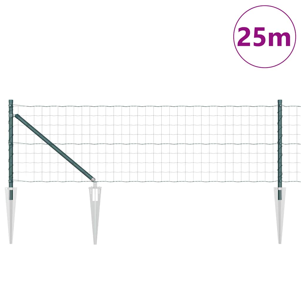 Recinzione con Posto Verde 0,4 x 25 m Acciaio e PVC
