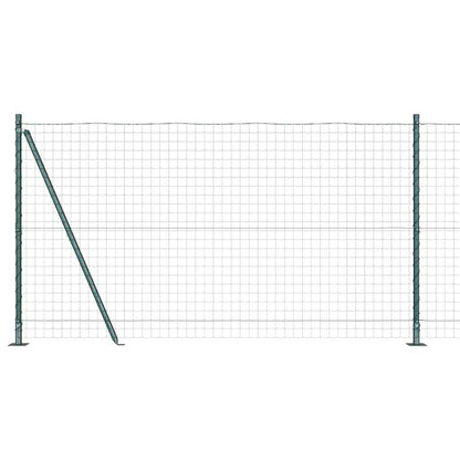 Recinzione con pali. Verde 1.2 x 10 m Acciaio