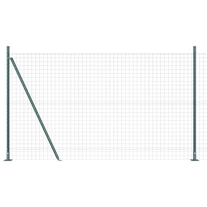 Recinzione con pali. Verde 1.6 x 10 m Acciaio