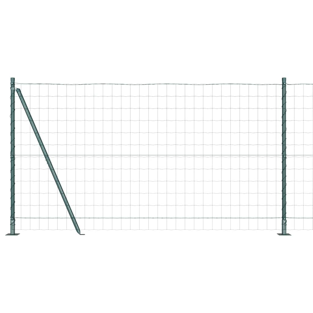 Recinzione con Posto Verde 1,2 x 10 m Acciaio e PVC
