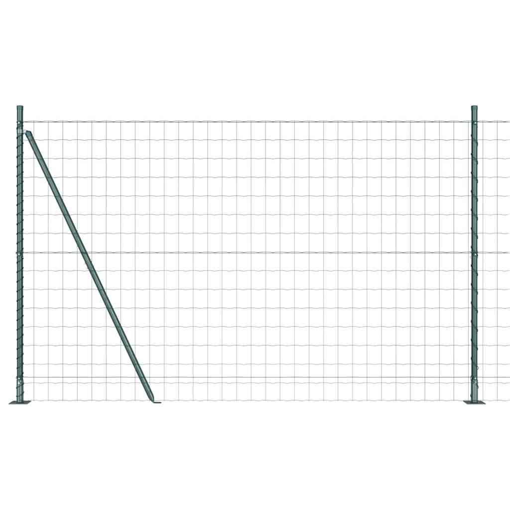 Recinzione con Posto Verde 1,5 x 10 m Acciaio e PVC