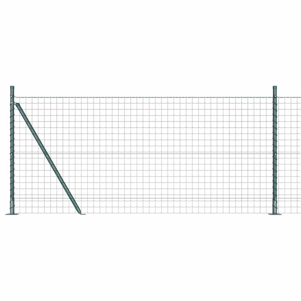 Recinzione con Posto Verde 0,8 x 25 m Acciaio e PVC