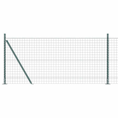 Recinzione con Posto Verde 0,8 x 25 m Acciaio e PVC