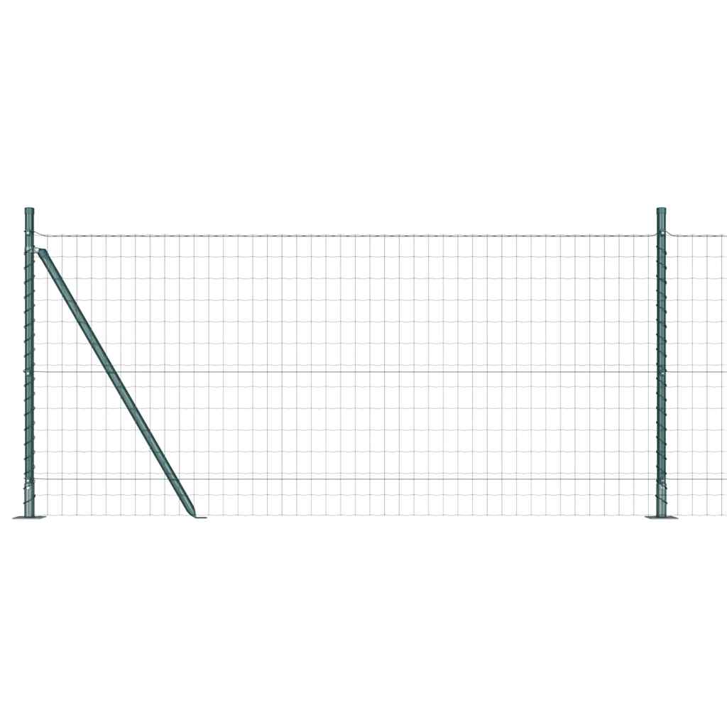 Recinzione con Posto Verde 0,8 x 25 m Acciaio e PVC