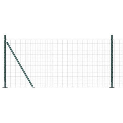 Recinzione con Posto Verde 0,8 x 25 m Acciaio e PVC