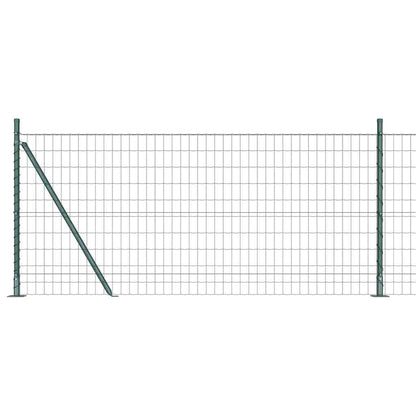 Recinzione con Posto Verde 0,8 x 25 m Acciaio e PVC