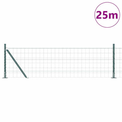 Recinzione con Posto Verde 0,4 x 25 m Acciaio e PVC