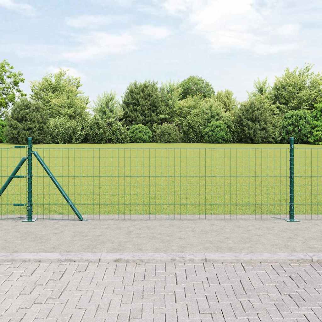 Recinzione con Posto Verde 0,6 x 50 m Acciaio e PVC
