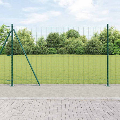 Recinzione con Posto Verde 1,4 x 10 m Acciaio e PVC