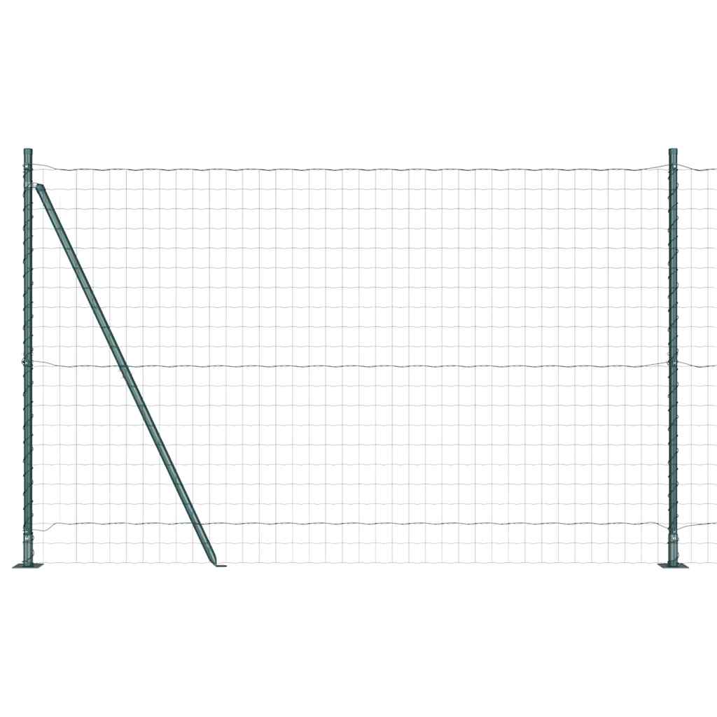 Recinzione con Posto Verde 1,6 x 10 m Acciaio e PVC