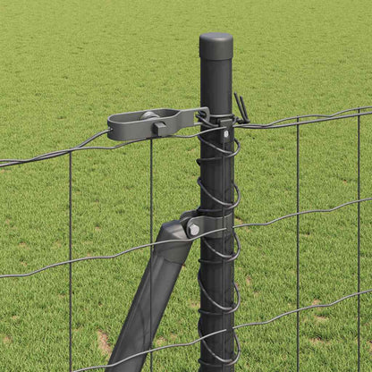 Recinzione con Posto Grigio 1,5 x 10 m Acciaio e PVC