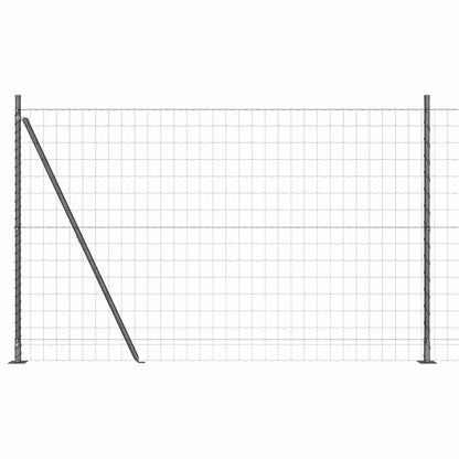 Recinzione con Posto Grigio 1,5 x 10 m Acciaio e PVC