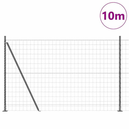 Recinzione con Posto Grigio 1,5 x 10 m Acciaio e PVC