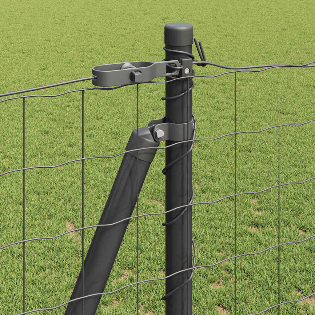 Recinzione con Posto Grigio 1,2 x 10 m Acciaio
