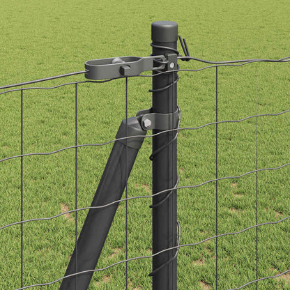 Recinzione con Posto Grigio 1,2 x 10 m Acciaio