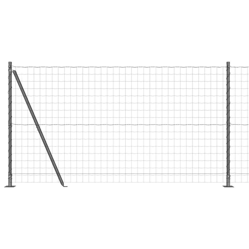 Recinzione con Posto Grigio 1,2 x 10 m Acciaio