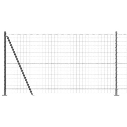 Recinzione con Posto Grigio 1,2 x 10 m Acciaio