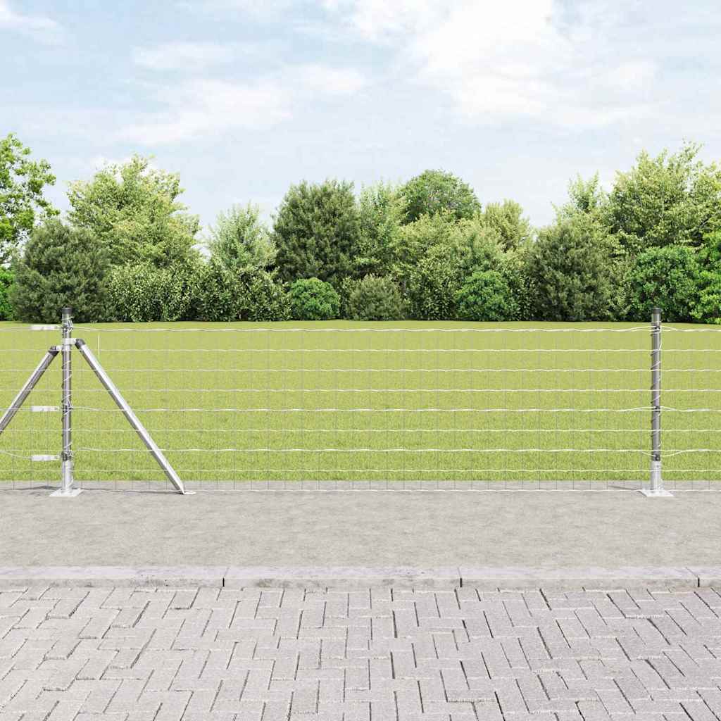Recinzione con Posto Argento 0,4 x 10 m Acciaio
