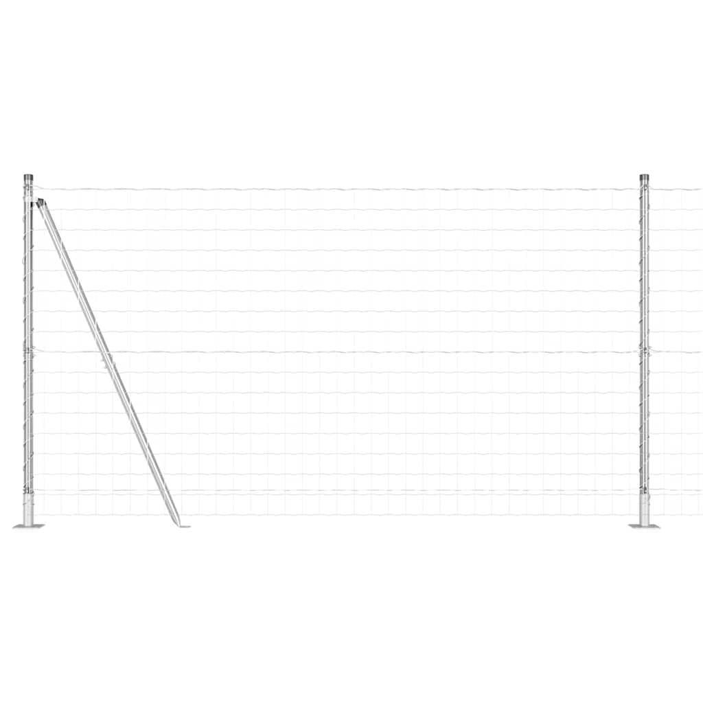 Recinzione con Posto Argento 1,2 x 10 m Acciaio