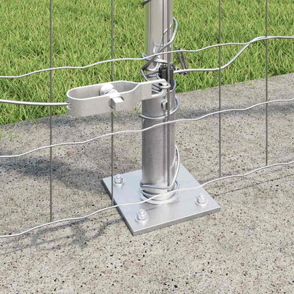 Recinzione con Posto Argento 1,4 x 10 m Acciaio