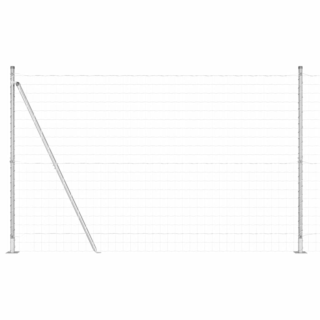 Recinzione con Posto Argento 1,5 x 10 m Acciaio