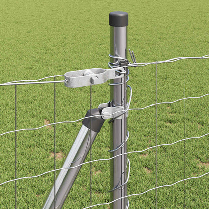 Recinzione con Posto Argento 0,8 x 25 m Acciaio