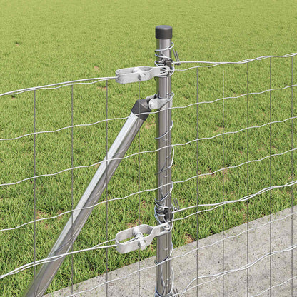 Recinzione con Posto Argento 0,4 x 50 m Acciaio