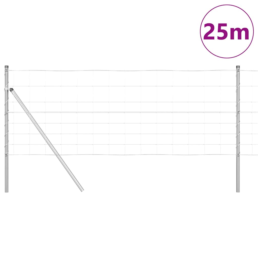 Palo della recinzione Zincato 25 x 0,8 m Acciaio