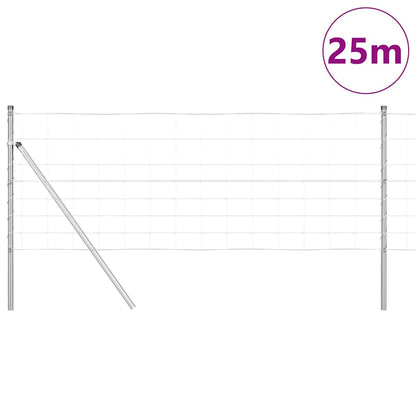 Palo della recinzione Zincato 25 x 0,8 m Acciaio