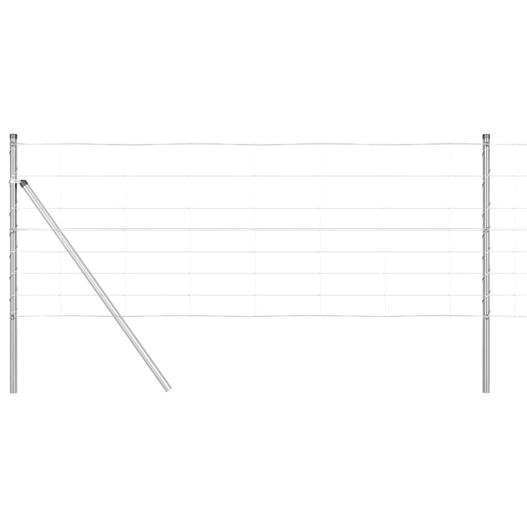 Palo della recinzione Zincato 25 x 0,8 m Acciaio