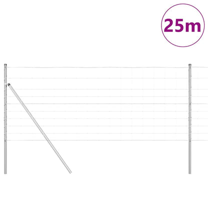 Palo della recinzione Zincato 25 x 1 m Acciaio