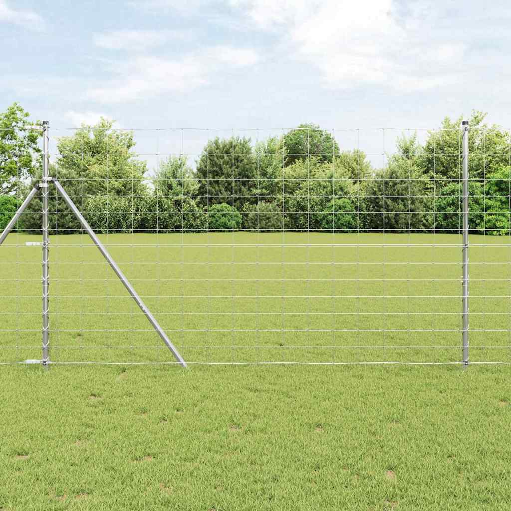 Palo della recinzione Zincato 25 x 1,4 m Acciaio