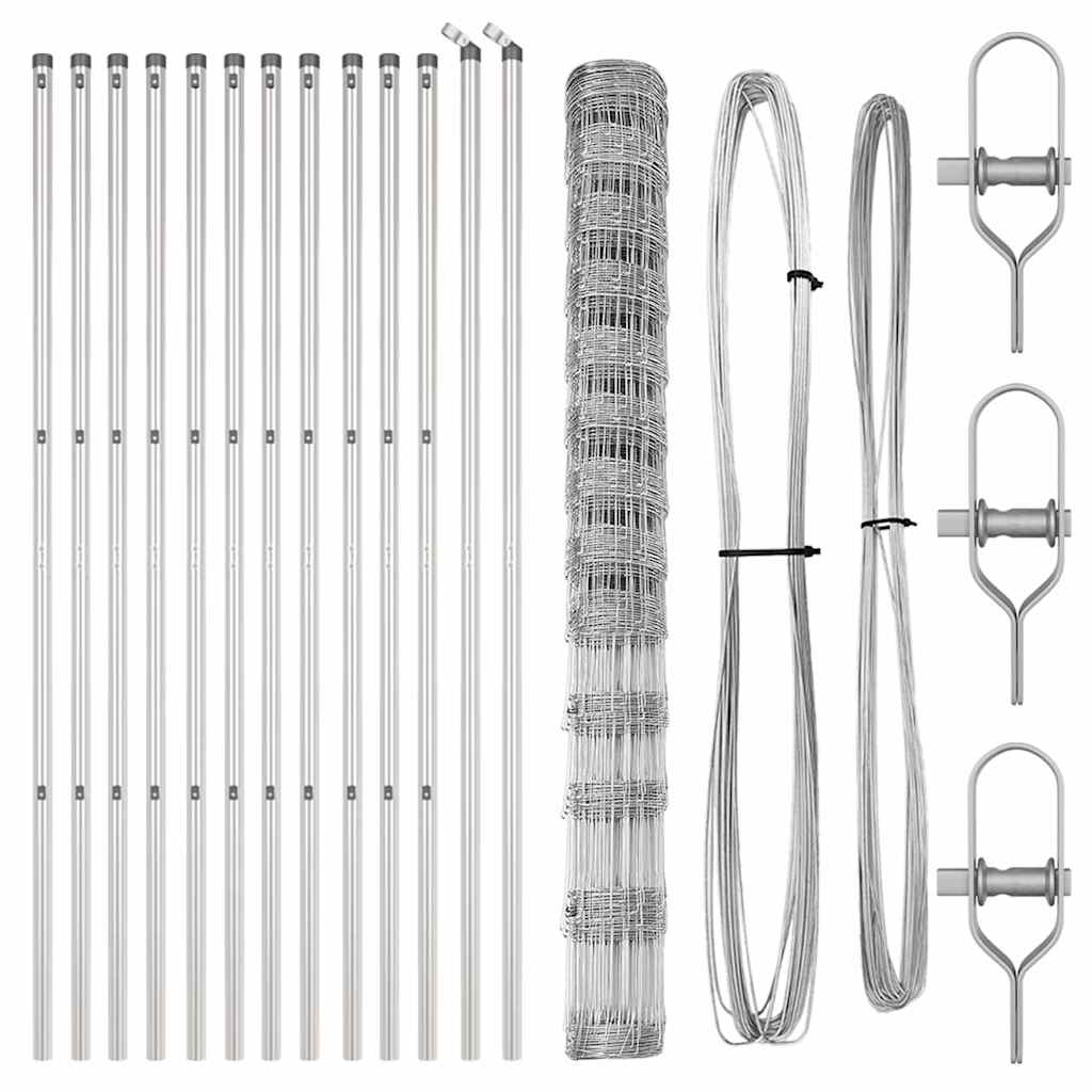 Palo della recinzione Zincato 25 x 1,5 m Acciaio