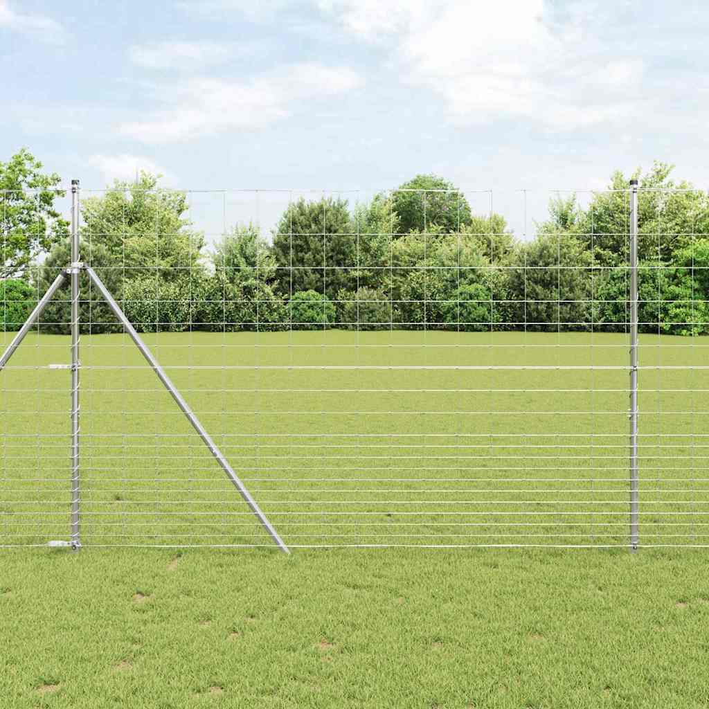 Palo della recinzione Zincato 25 x 1,6 m Acciaio
