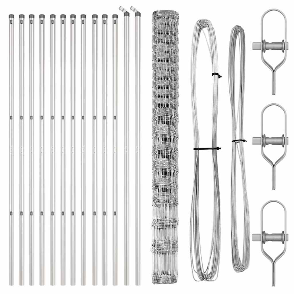Palo della recinzione Zincato 25 x 1,6 m Acciaio