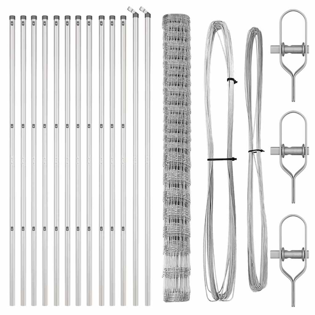 Palo della recinzione Zincato 25 x 1,6 m Acciaio