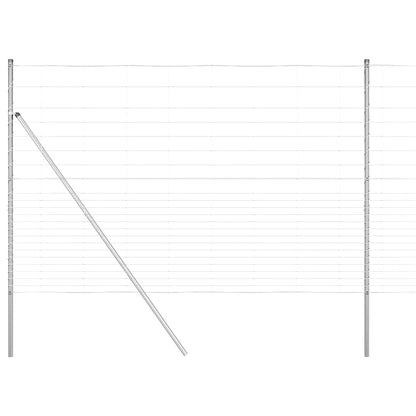 Palo della recinzione Zincato 25 x 1,6 m Acciaio