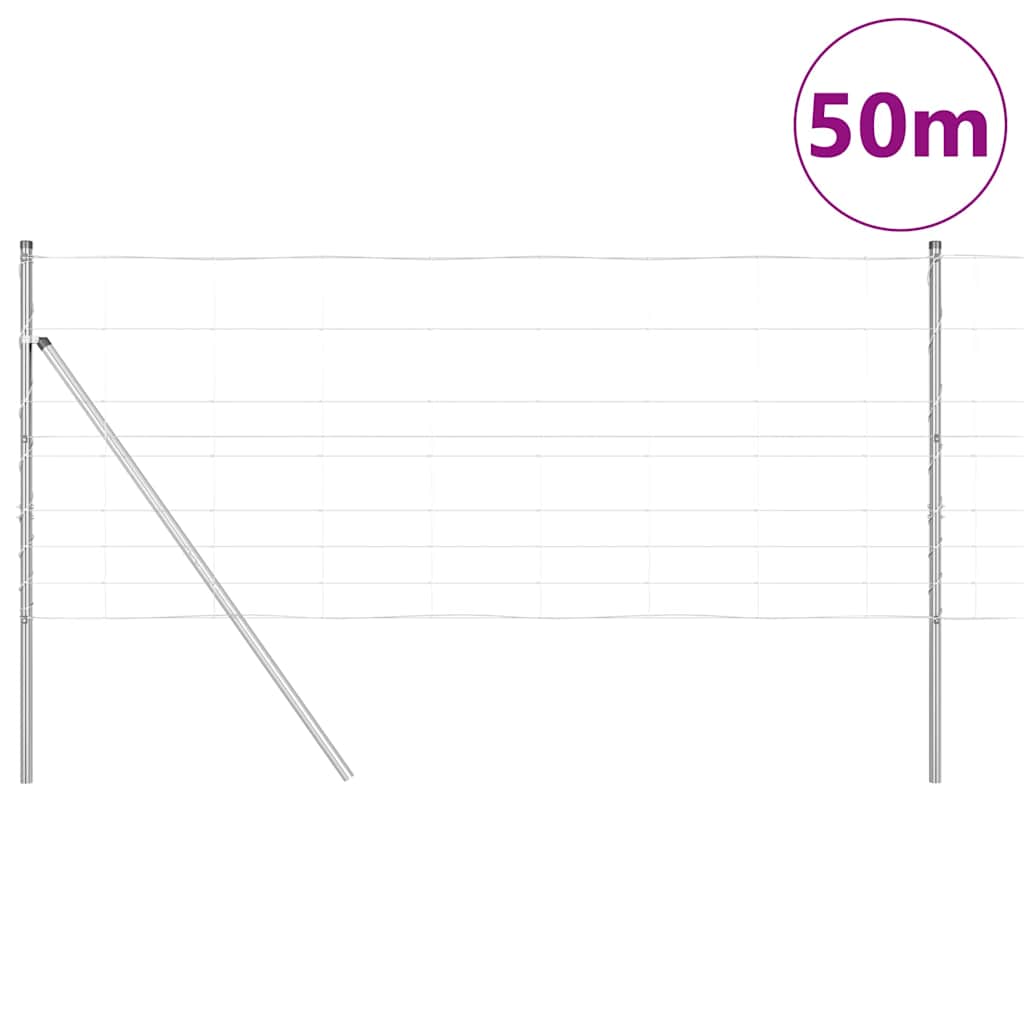 Palo della recinzione Zincato 50 x 1 m Acciaio